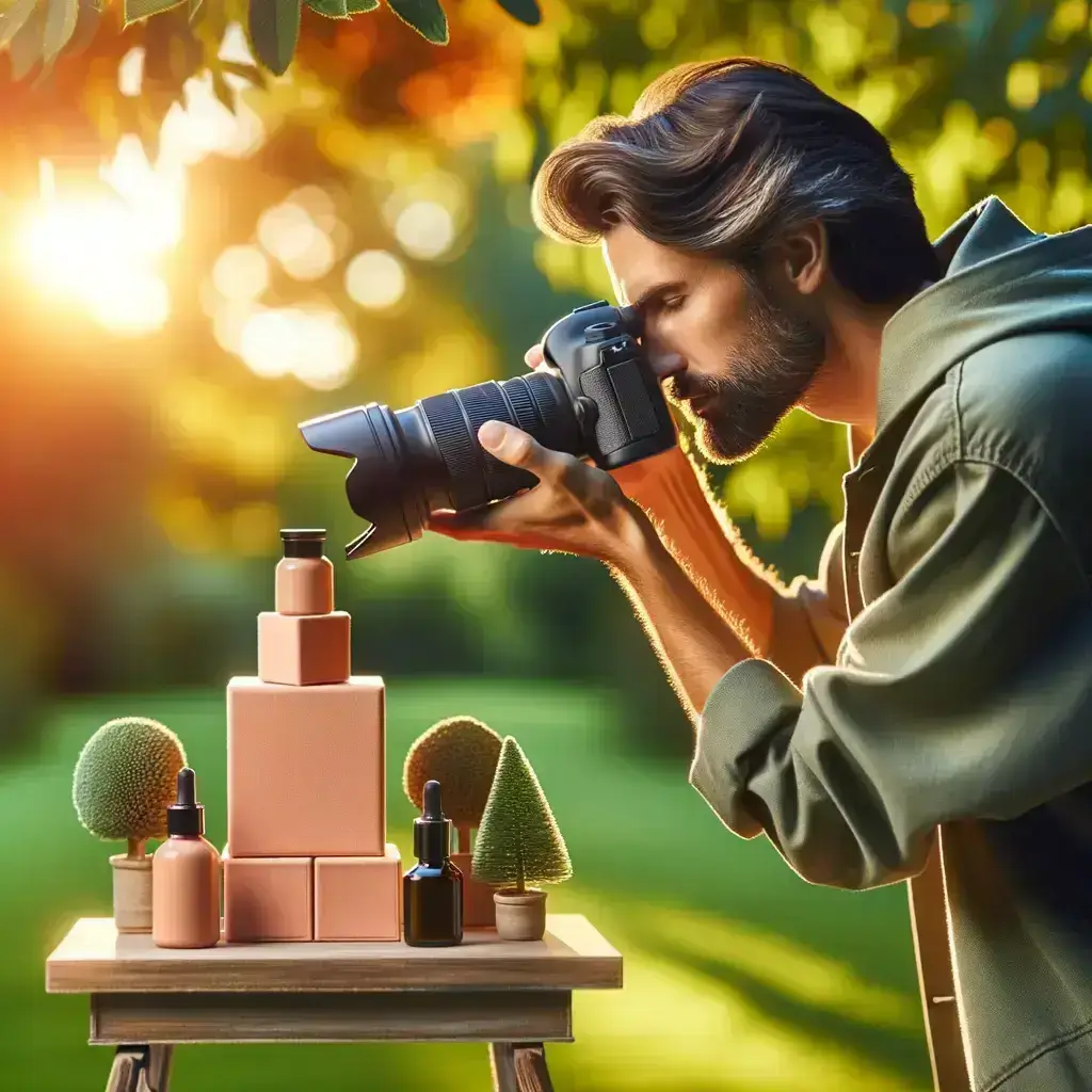 Professional photographer creating high-quality product photos