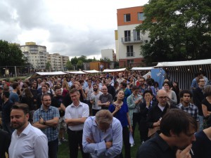 A packed crowd at the Factory. Photo: Silicon Allee/David Knight