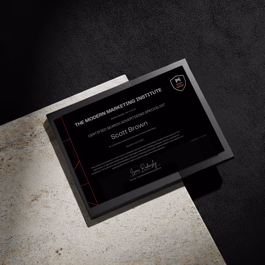 Search Advertising Certification credential