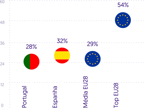 28% dos portugueses com competências avançadas
