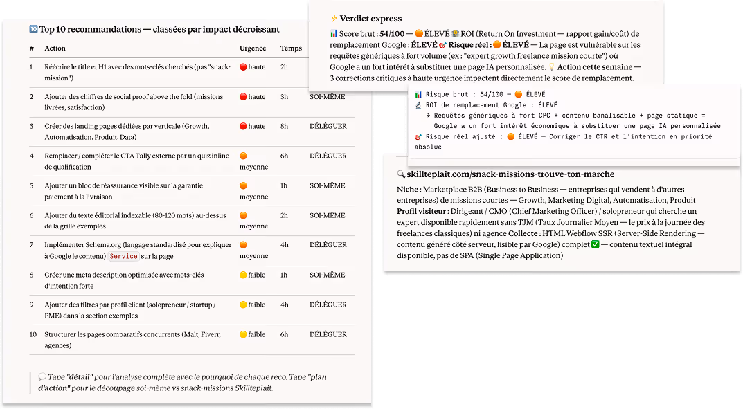 Google landing page analysis infered from brevet US12536233B1 