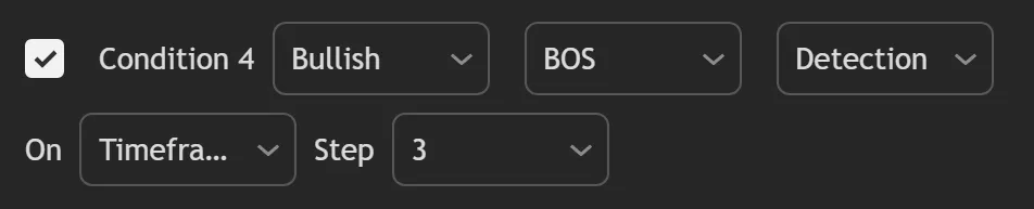 PAT Backtester setting long strategy conditions