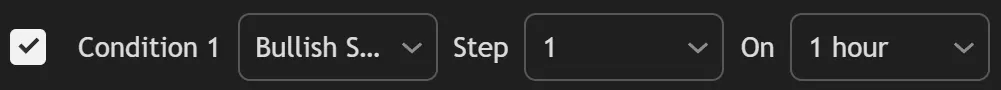 SFX Backtester setting long strategy conditions