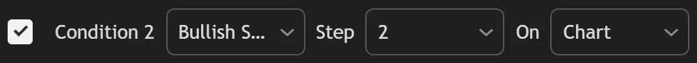 SFX Backtester setting long strategy conditions