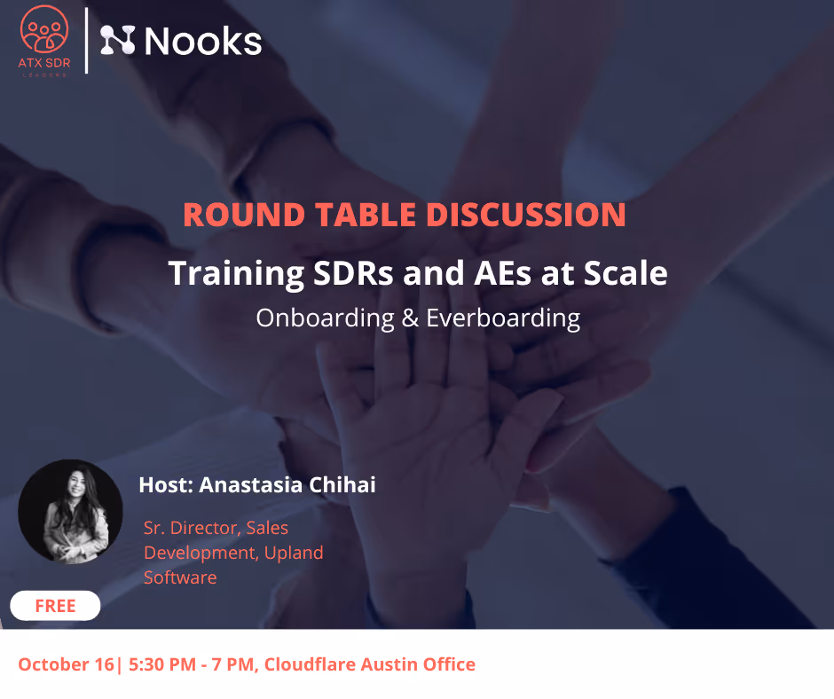 ATX SDR Leaders: How to Train SDRs at Scale