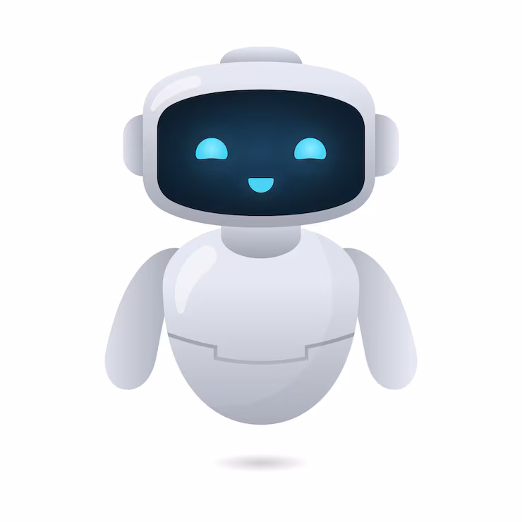 Ilustração de um robô representando o assistente de inteligência artificial do Club do Cartão