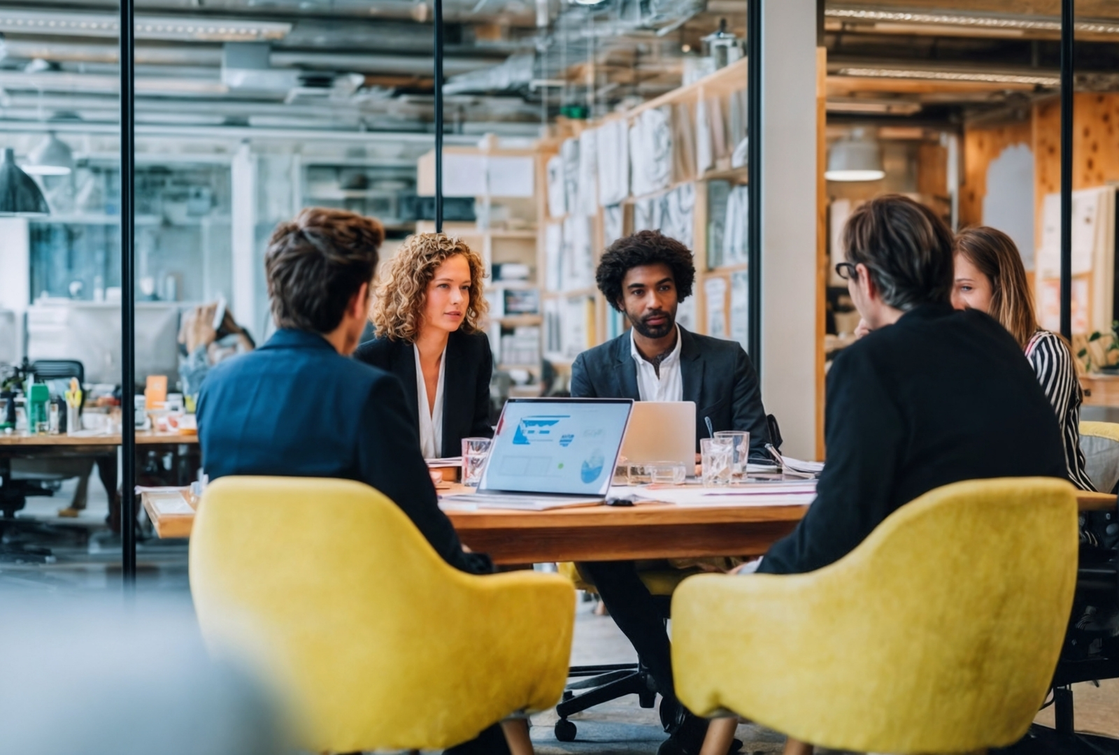 image of team discussion (for a hr tech)