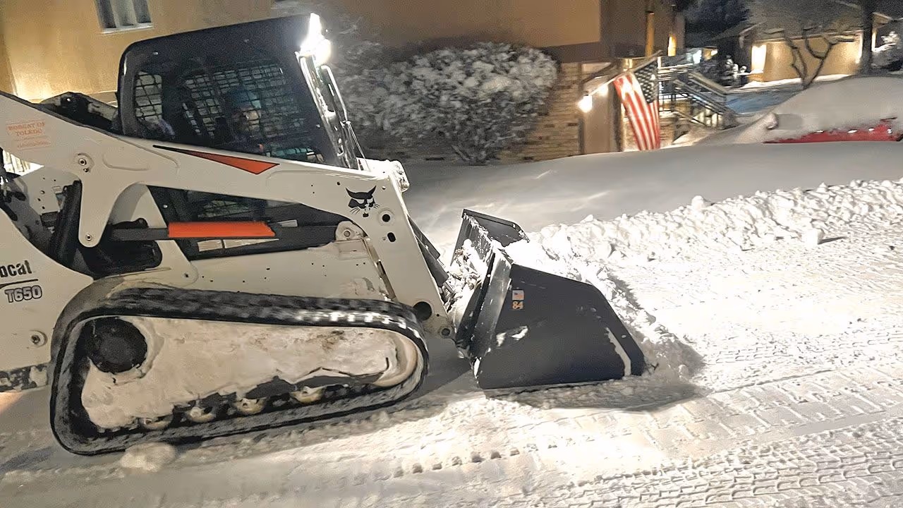 Professional snow removal and ice management by ANM Greenscapes