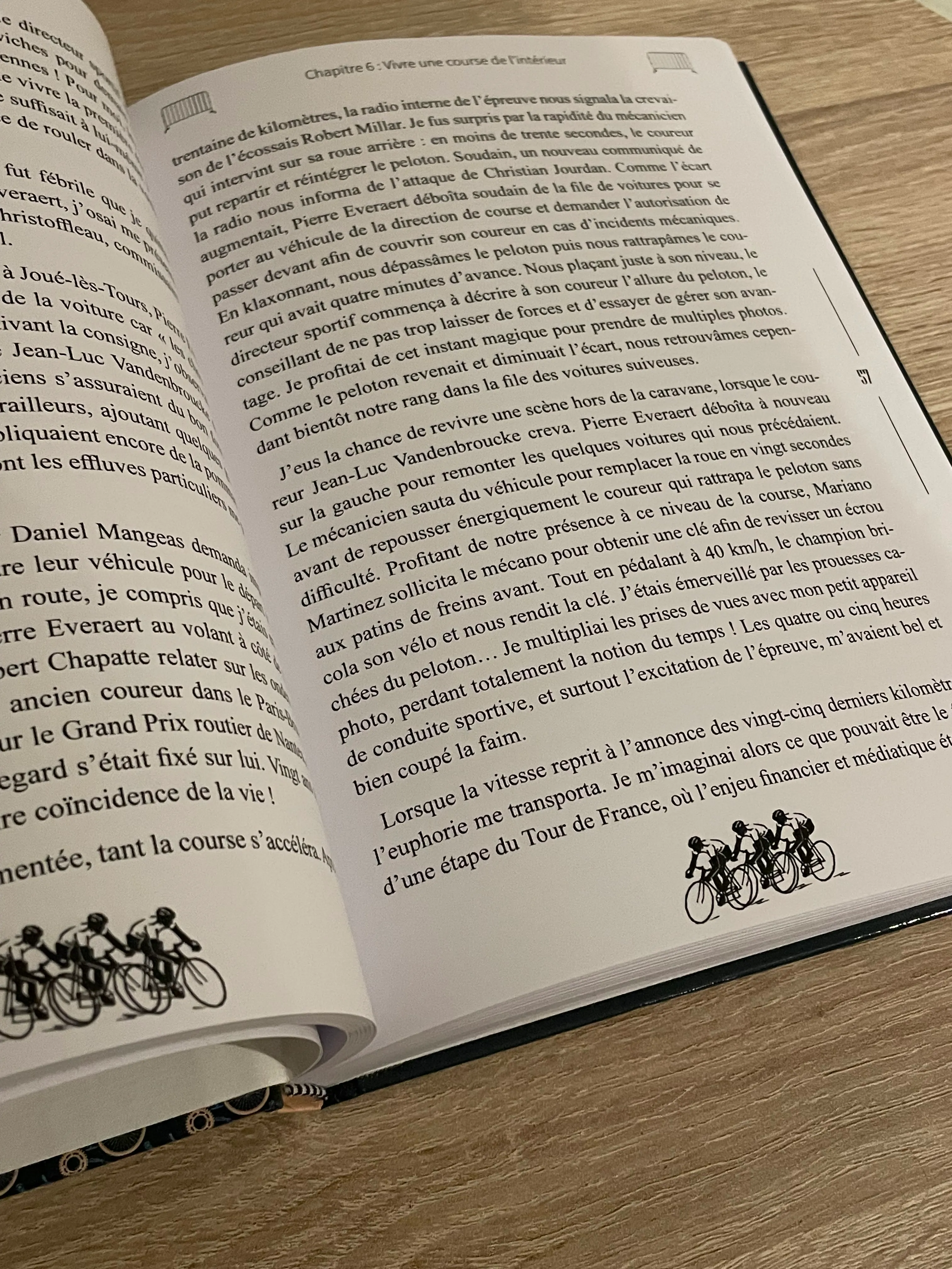 Pages intérieures du livre d'une passion du cyclisme
