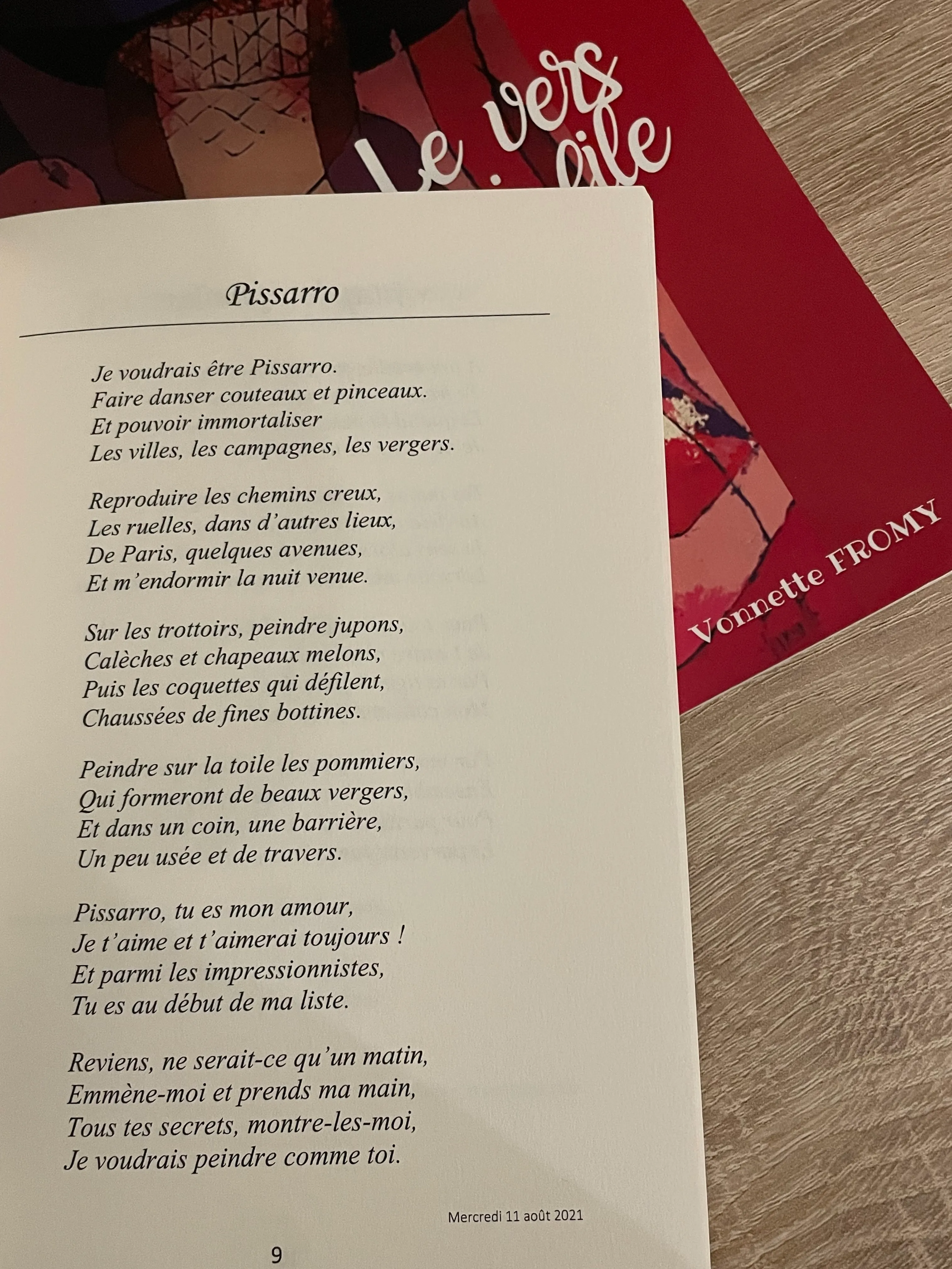 Extrait de poèmedu Vers qui file