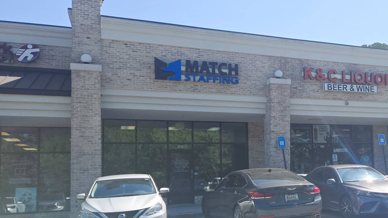 Exterior of the Match Staffing Fulton staffing office in Atlanta, Georgia