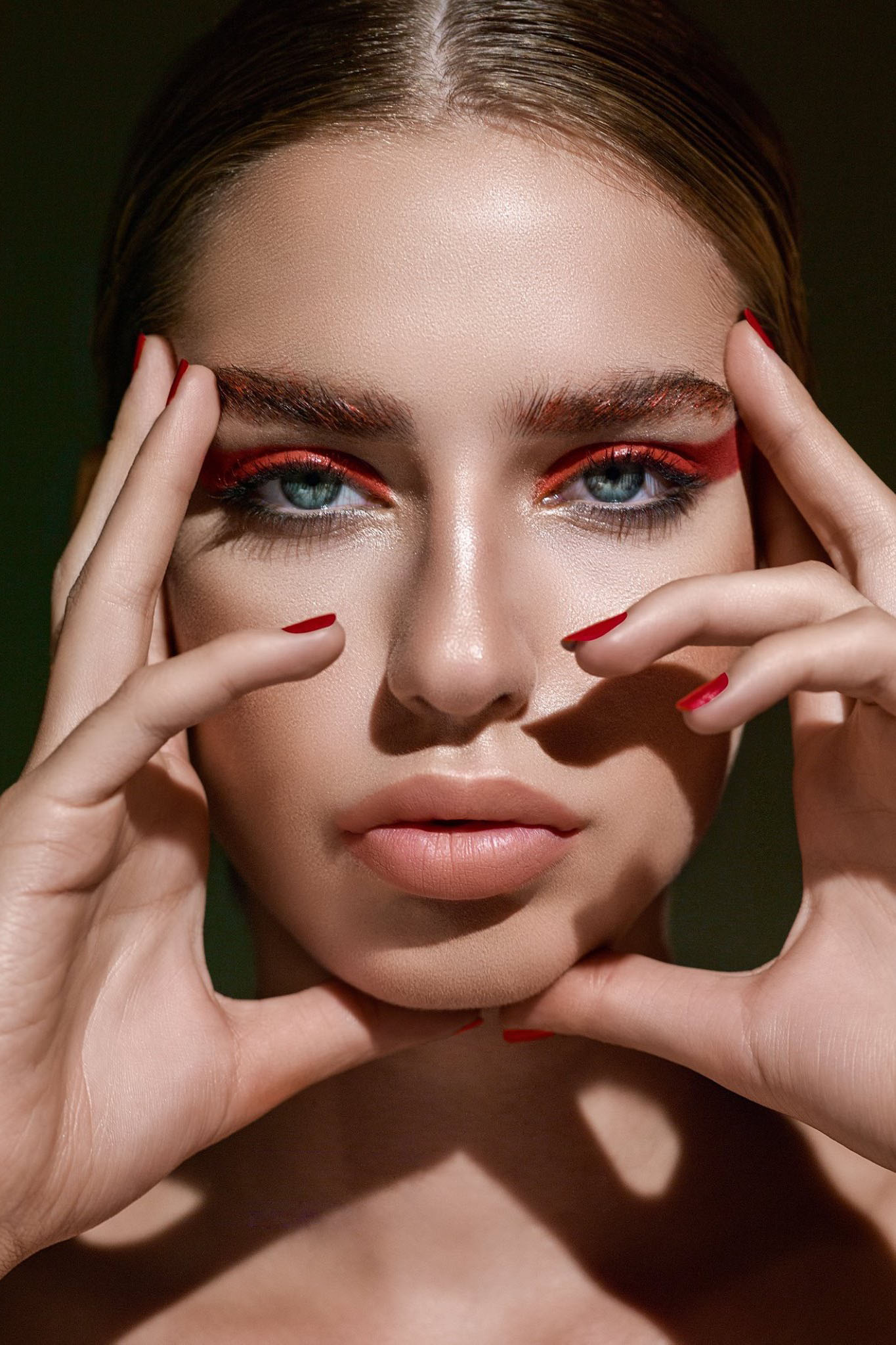 [background image] of a makeup station