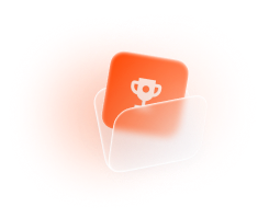 Orange folder icon with a trophy symbol on a document inside.