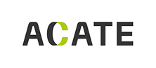 Logotipo da ACATE com destaque em verde na letra C.