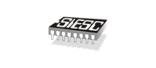 Ilustração de um circuito integrado com o texto SIESC na superfície do chip.