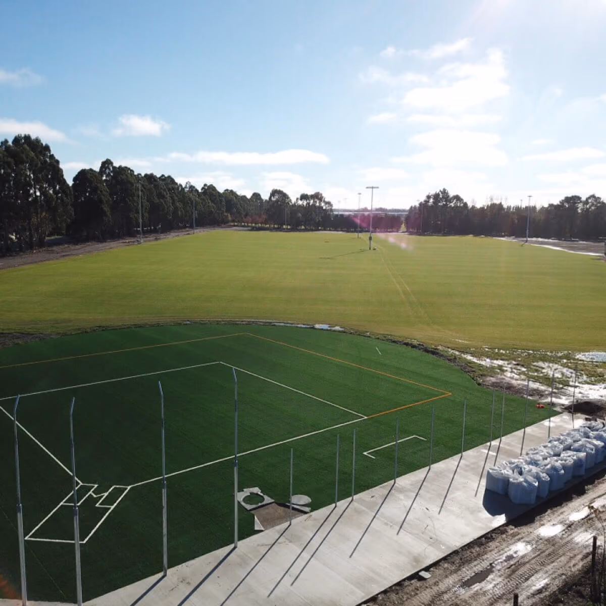 Irrigated sports fields at Foster Park