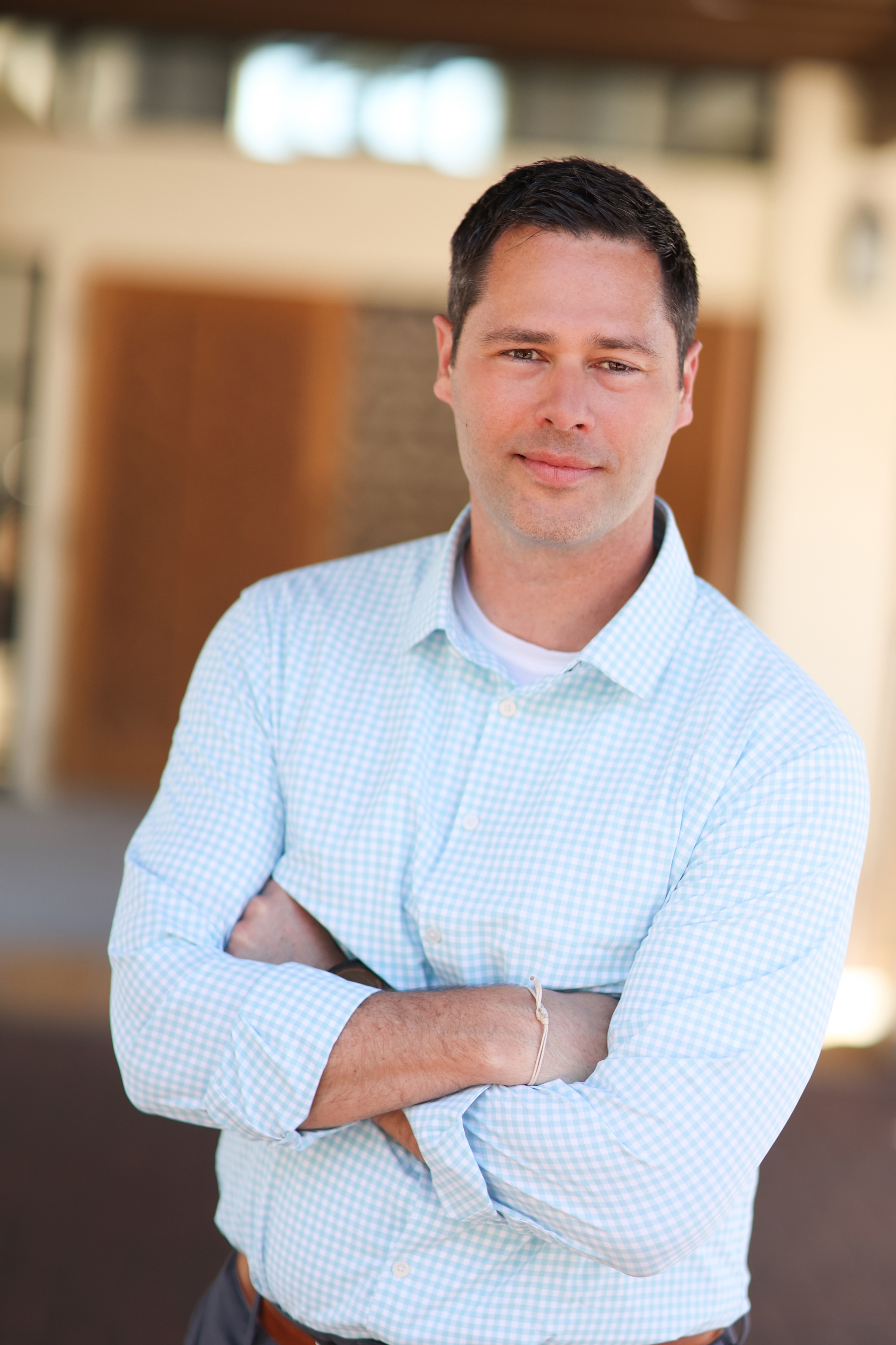 image of the director at a film festival