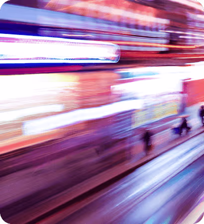 Abstract city light trails with motion blur used in Lenovo event campaign background.