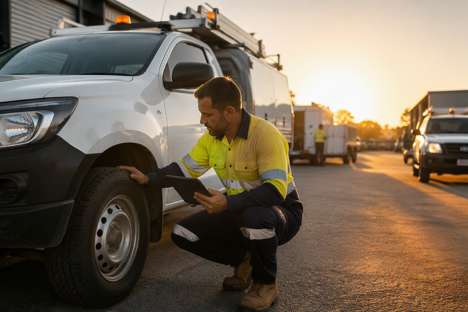 Truck fitted with Symtech GPS fleet tracking