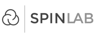 SpinLab logo with a stylized circular design to the left of the text.