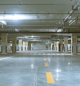 multi-level parking garage cleaning graffiti removal deodorizing