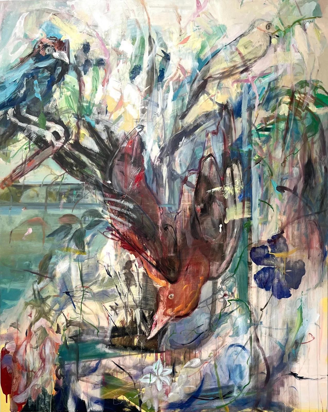 Reflected Aviary, 2024 — oil on canvas by Melissa O'Donnell