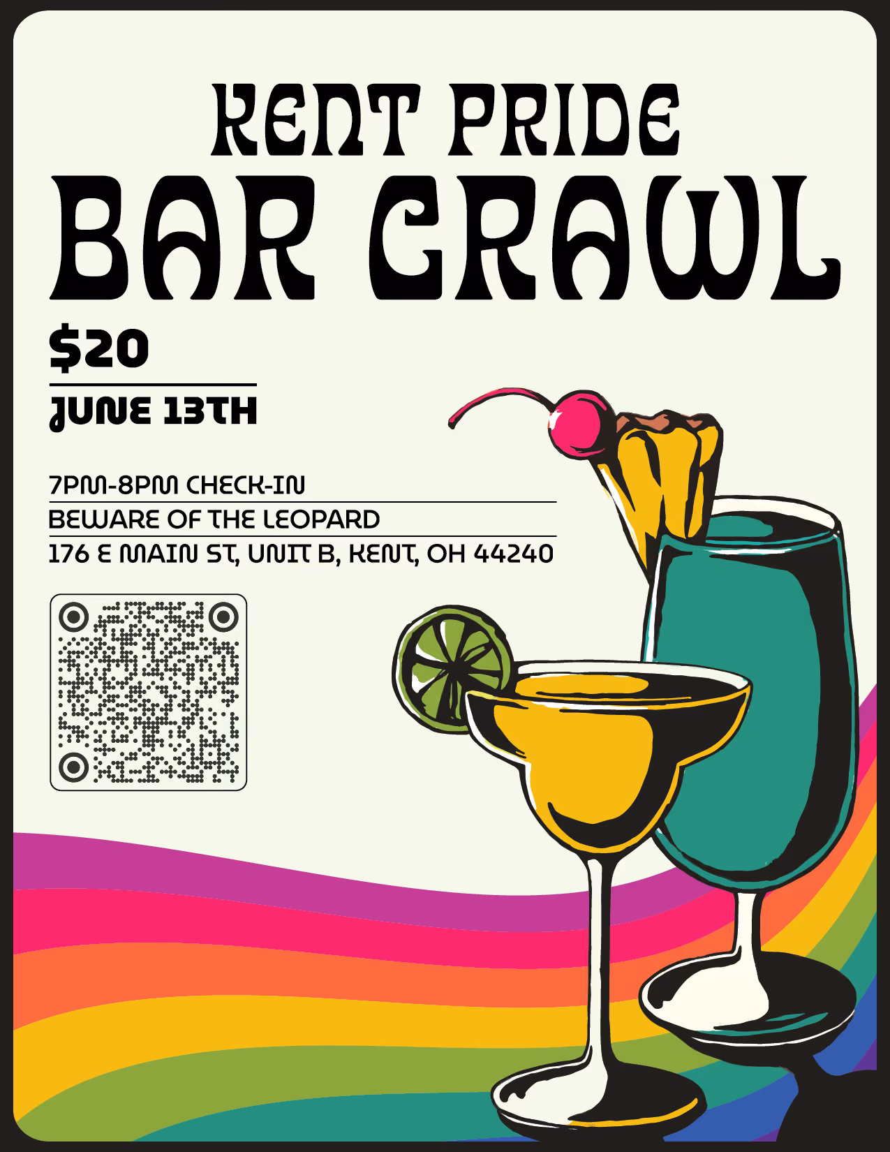 Kent Pride Bar Crawl flyer