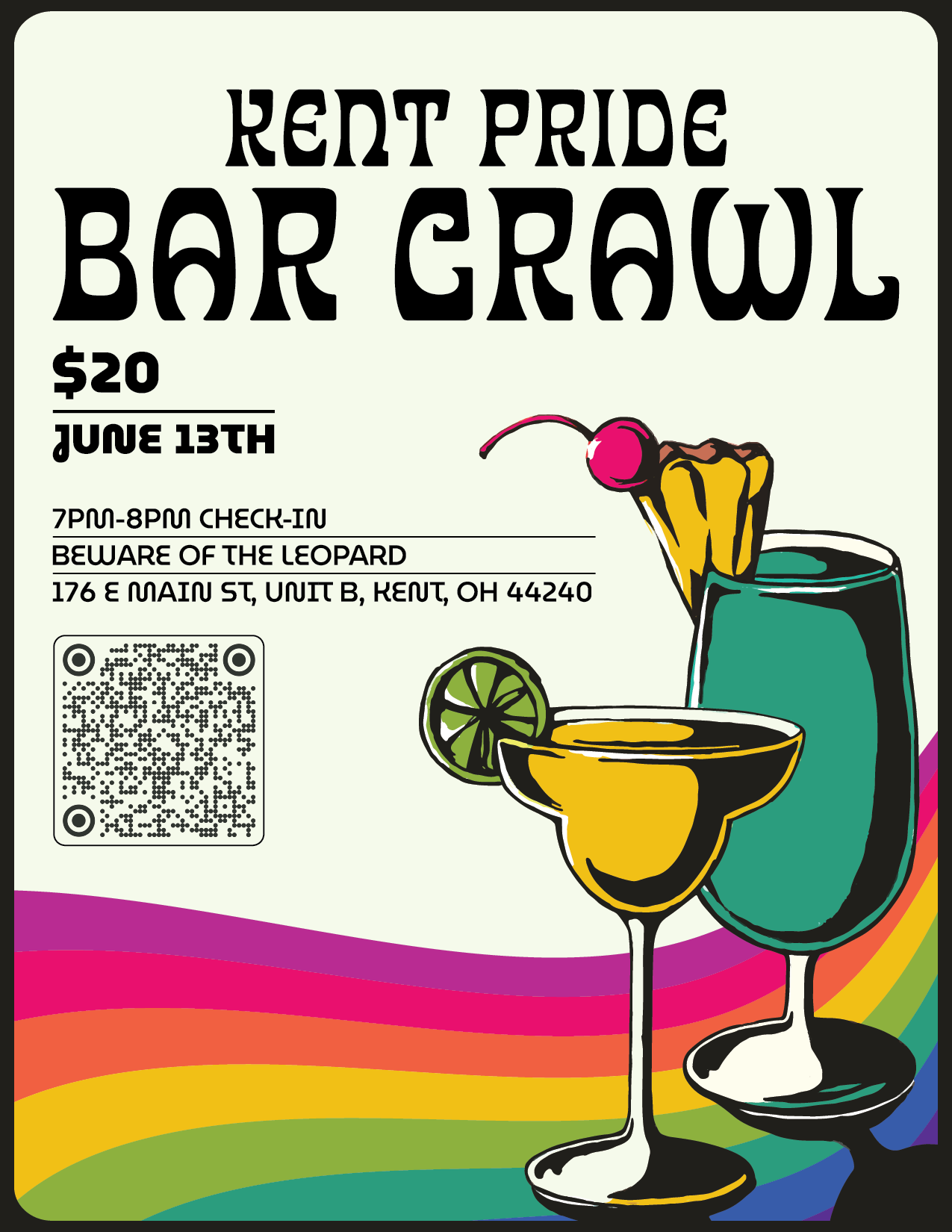 Kent Pride Bar Crawl flyer