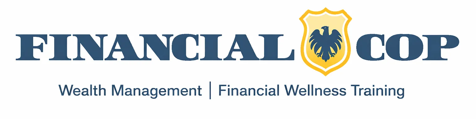 Financial Cop logo with shield icon and text Wealth Management | Financial Wellness Training
