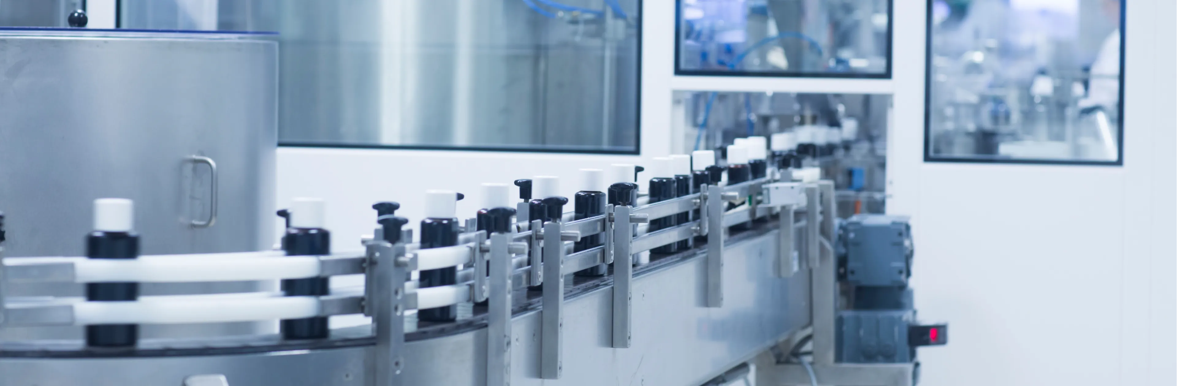 Pharmaceutical manufacturing equipment designed for precision filling and packaging operations