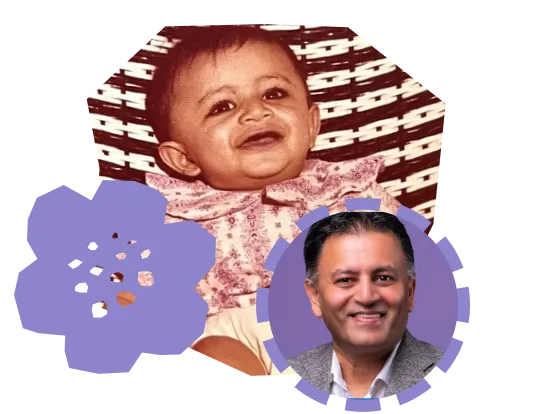 Nimesh Shah as and adult and child