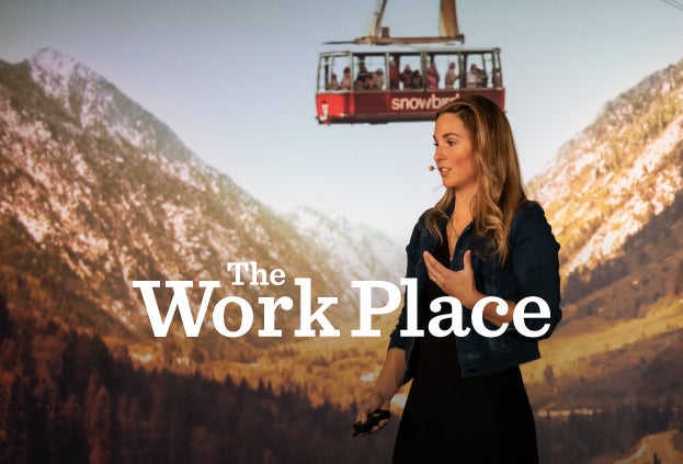 Melissa Arnot speaking at O.C. Tanner's Influence Greatness