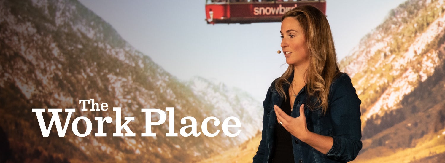 Melissa Arnot speaking at O.C. Tanner's Influence Greatness