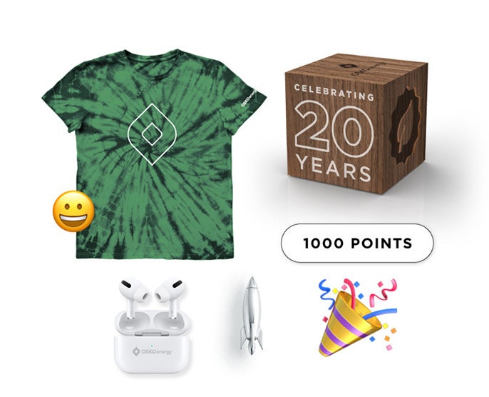 A selection of custom company-branded awards