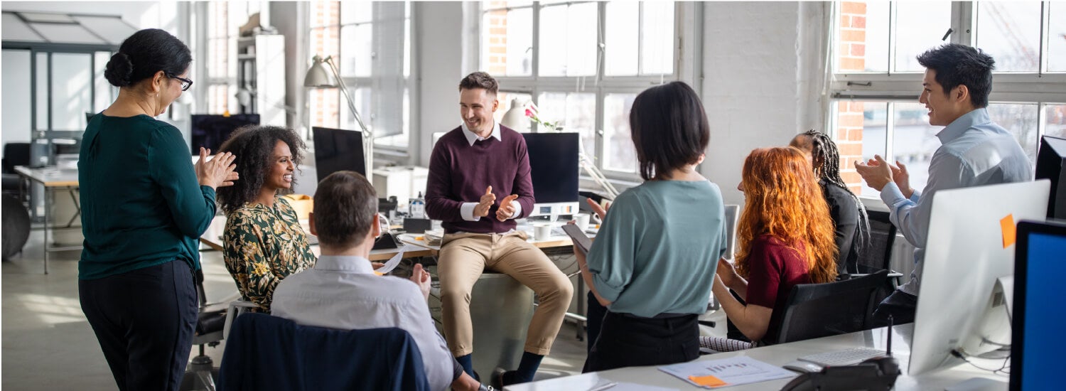 Teammates in an office