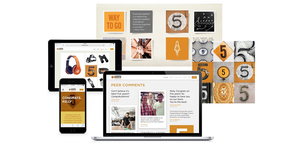 O.C. Tanner's Culture Cloud Yearbook for celebrating years of service or other milestones at a company