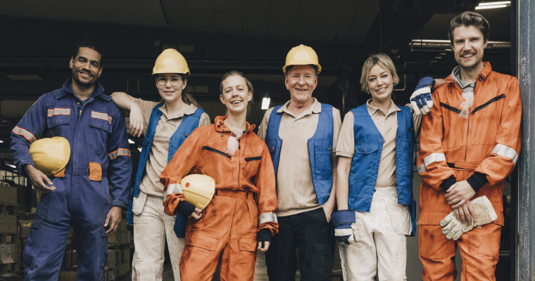 Construction and engineering teammates at work.