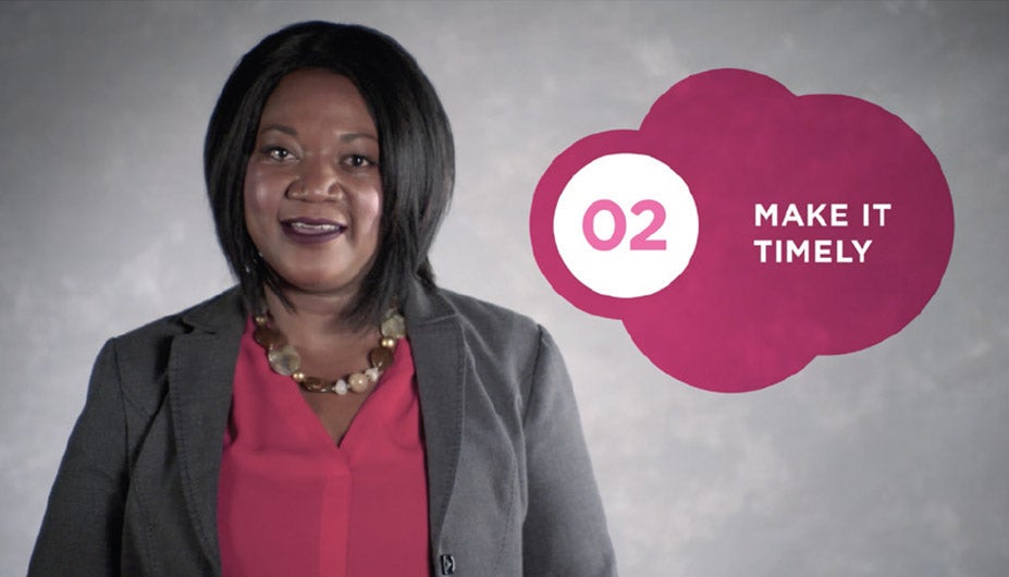 Screenshot from MomentMakers training videos