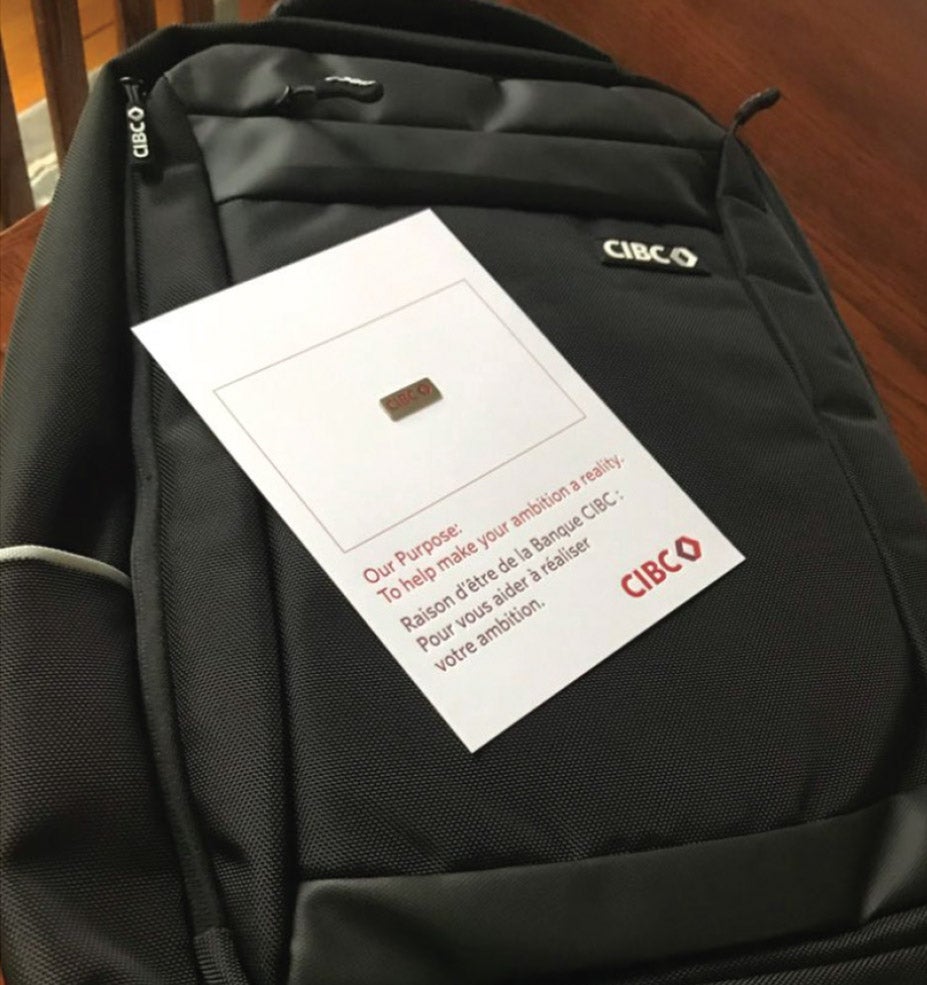 CIBC Backpack for every employee