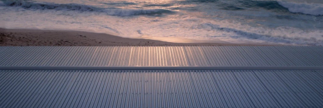 An ocean scene showcasing the steel manufactured by BlueScope