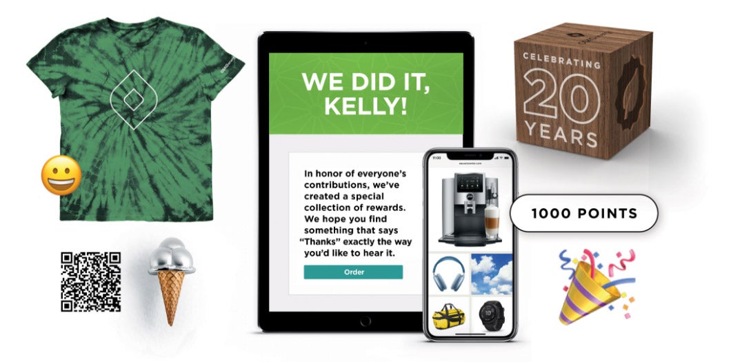 Culture Cloud by O.C. Tanner provides a virtual and physical experience with an online awards store and branded merchandise and awards