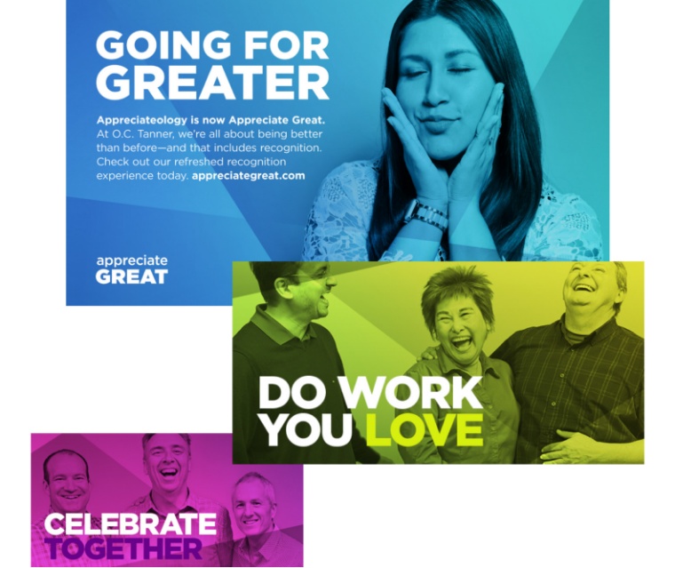 O.C. Tanner’s “Appreciate Great” recognition platform branding