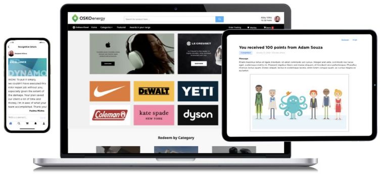 The Culture Cloud platform shown on a mobile device, laptop, and tablet