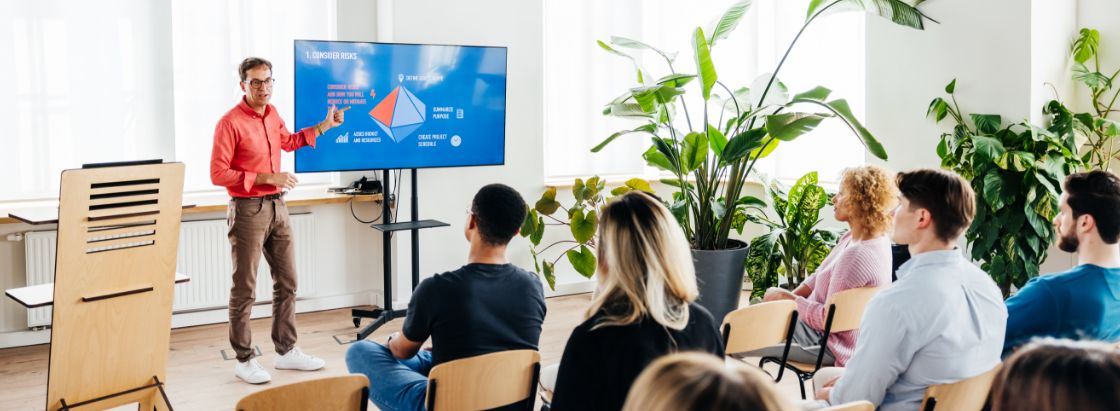 Coworkers attending a meeting