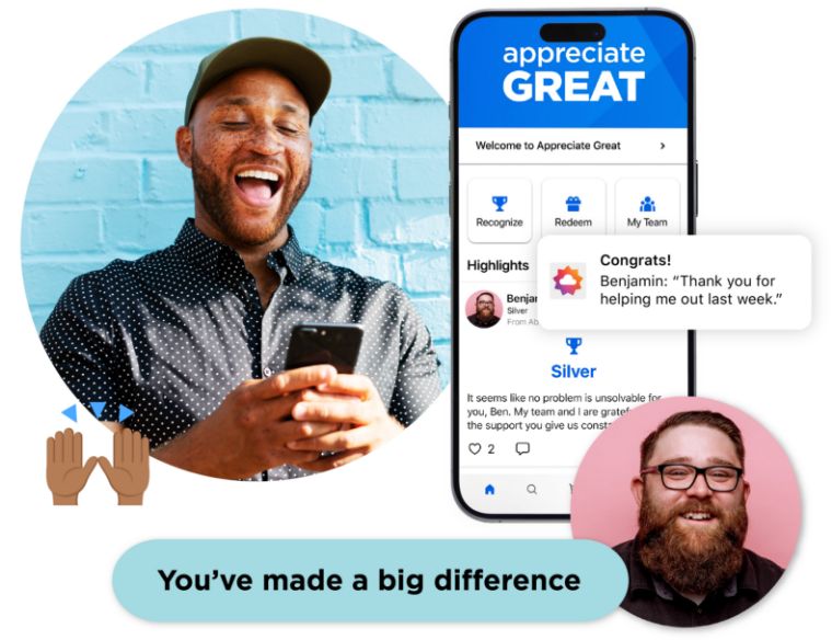 O.C. Tanner’s Culture Cloud mobile app experience.
