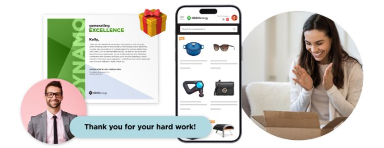 Awards and gifts available on O.C. Tanner’s Culture Cloud recognition platform.