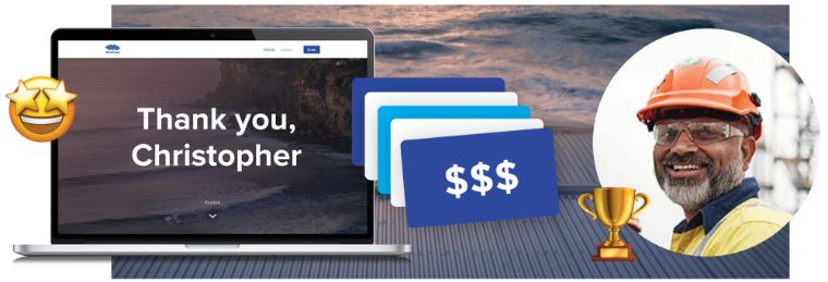 BlueScope’s gift card reward experience powered by O.C. Tanner.