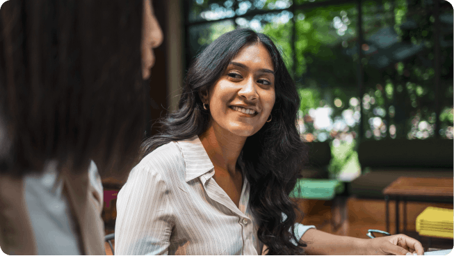 An employee in an office