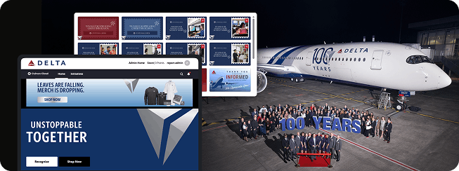 Delta's employee recognition platform powered by O.C. Tanner