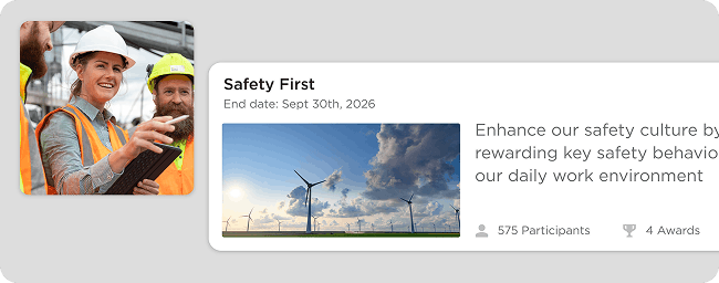Workplace safety incentives on O.C. Tanner's Culture Cloud platform